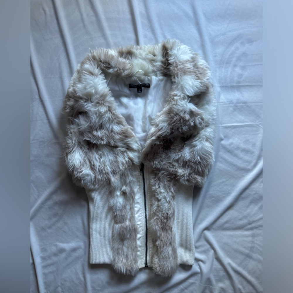 Fur sweater vest